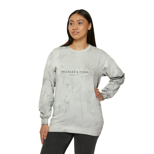 Freckled and Feral Unisex Color Blast Crewneck Sweatshirt