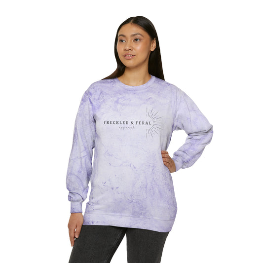 Freckled and Feral Unisex Color Blast Crewneck Sweatshirt