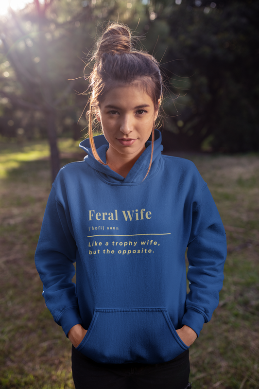 Feral Wife Unisex Sponge Fleece Pullover Hoodie